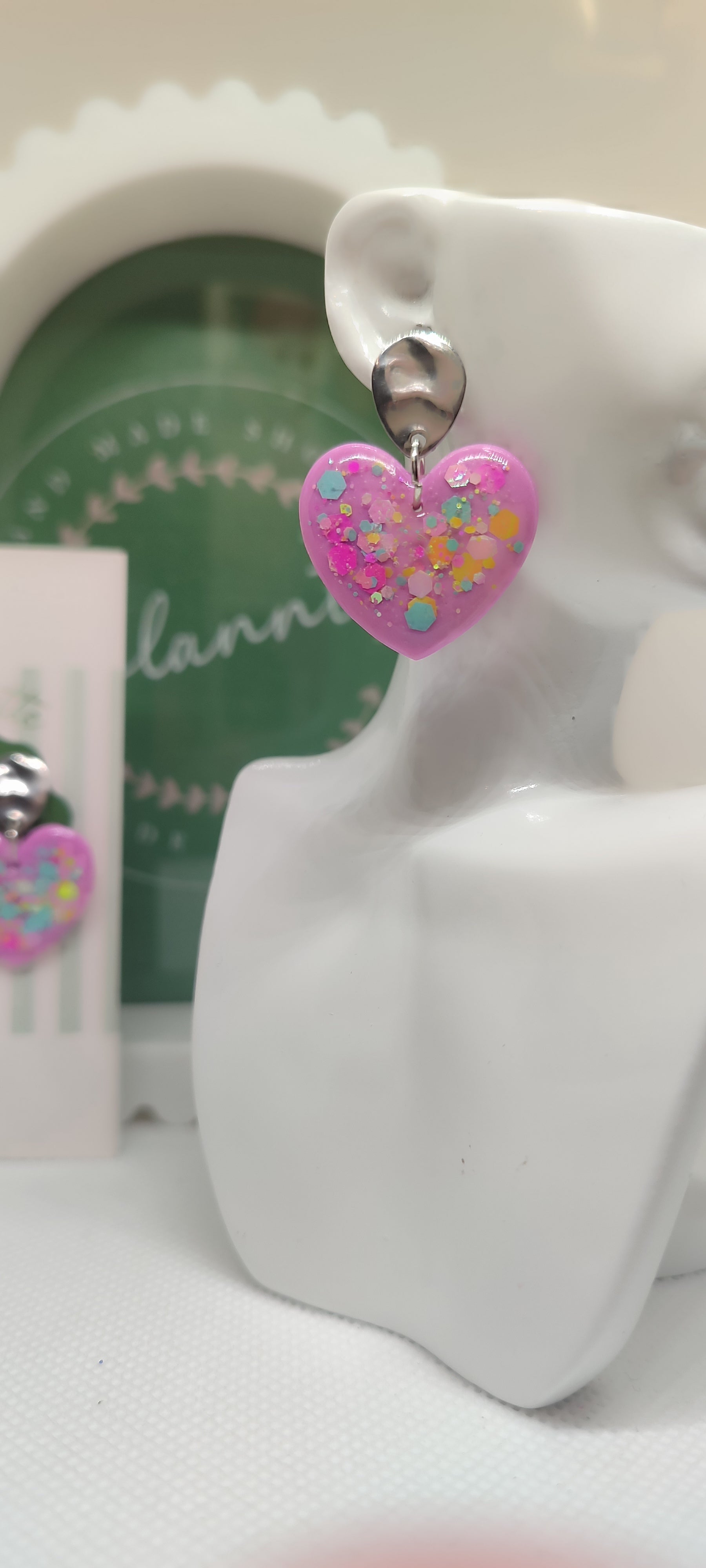 Boucles d'oreilles, fait main ,St Valentin