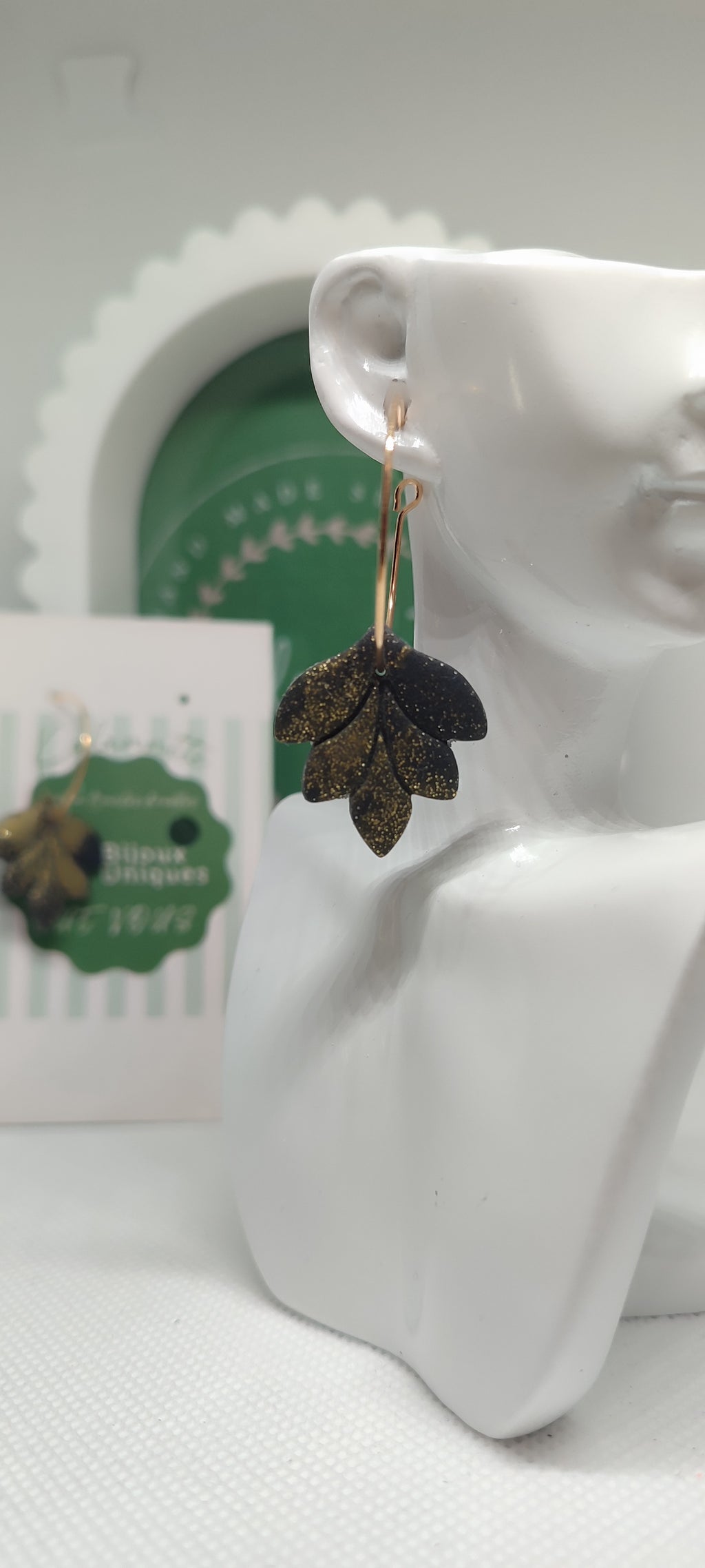 Boucles d'oreilles Feuille