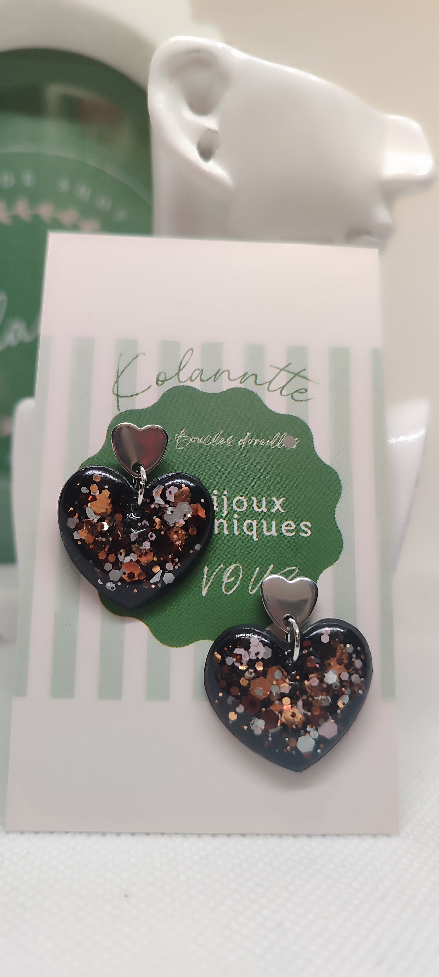 Boucles d'oreilles, fait main ,St Valentin