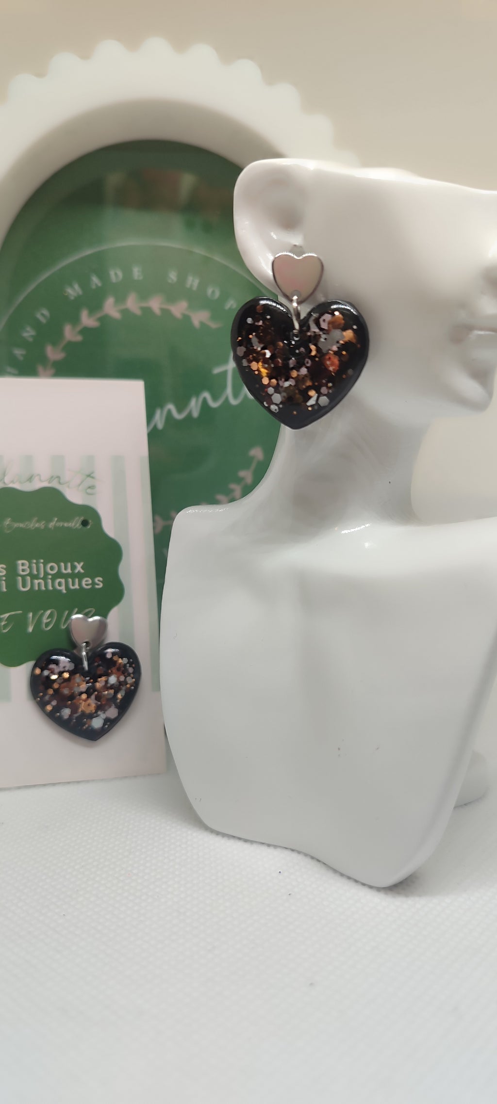 Boucles d'oreilles, fait main ,St Valentin
