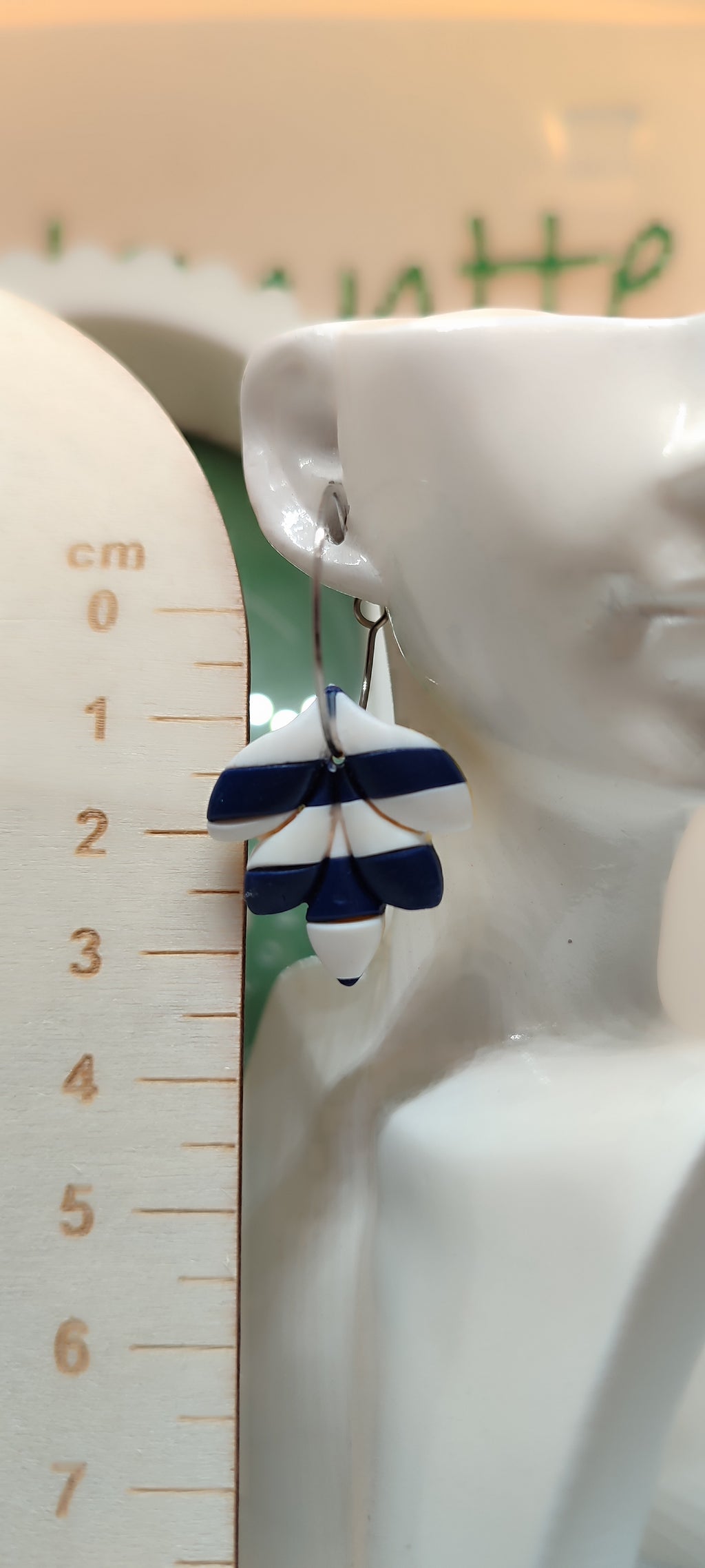 Boucles d'oreilles à rayure