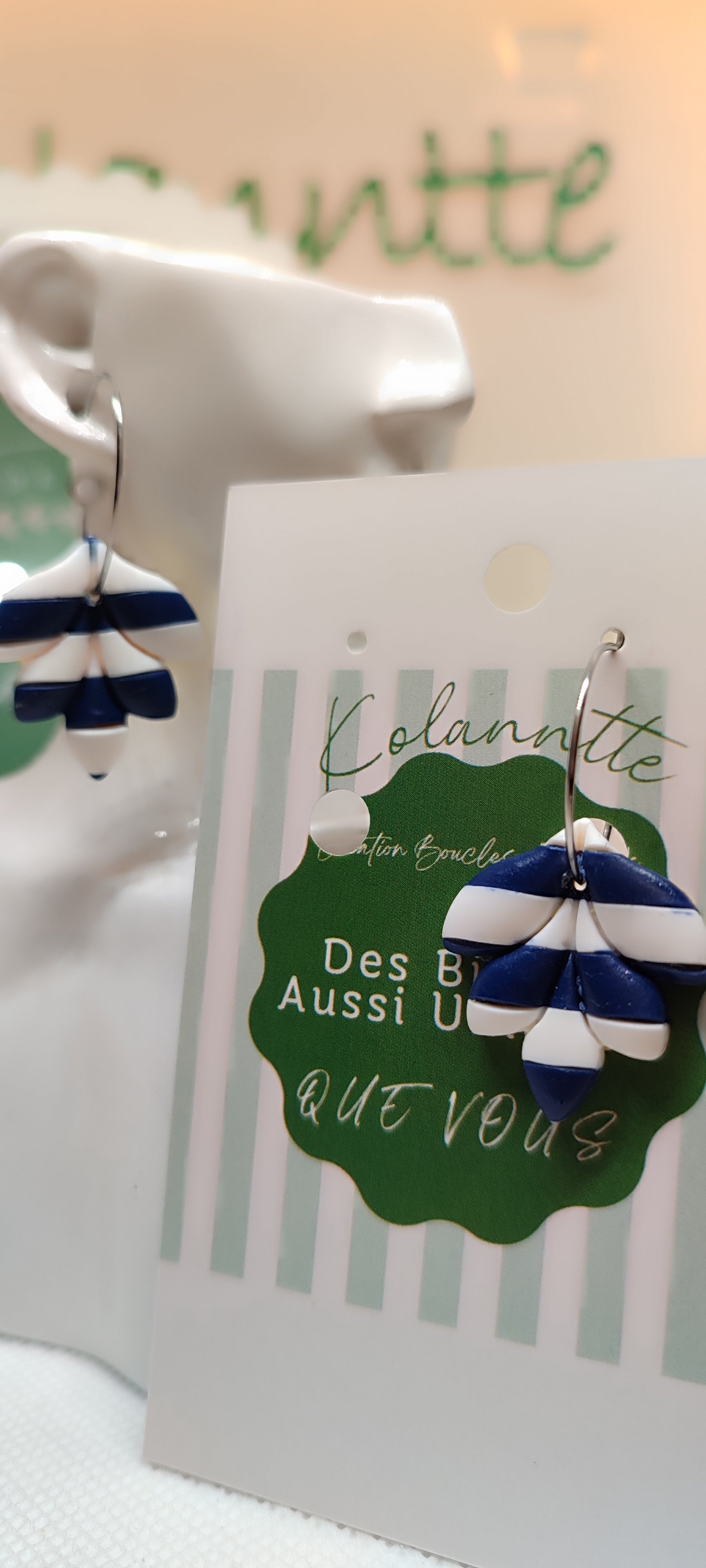 Boucles d'oreilles à rayure